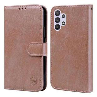 For Samsung Galaxy A32 4G Skin Feeling Oil Leather Texture PU + TPU Phone Case(Champagne)