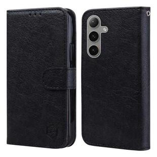 For Samsung Galaxy S24+ 5G Skin Feeling Oil Leather Texture PU + TPU Phone Case(Black)