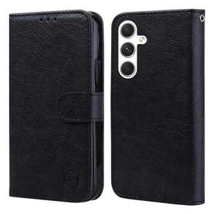 For Samsung Galaxy S24 5G Skin Feeling Oil Leather Texture PU + TPU Phone Case(Black)