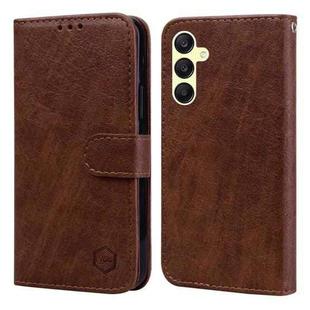 For Samsung Galaxy A25 5G Skin Feeling Oil Leather Texture PU + TPU Phone Case(Brown)