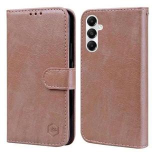 For Samsung Galaxy A35 5G Skin Feeling Oil Leather Texture PU + TPU Phone Case(Champagne)