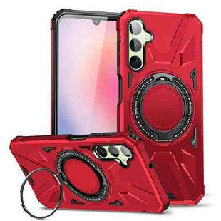 For Samsung Galaxy A24 4G/A25 5G MagSafe Magnetic Shockproof Phone Case with Ring Holder(Red)