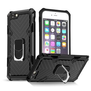 For iPhone 6 / 6s Cool Armor PC+TPU Shockproof Case with 360 Degree Rotation Ring Holder(Black)