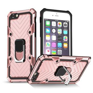 For iPhone 6 / 6s Cool Armor PC+TPU Shockproof Case with 360 Degree Rotation Ring Holder(Rose Gold)