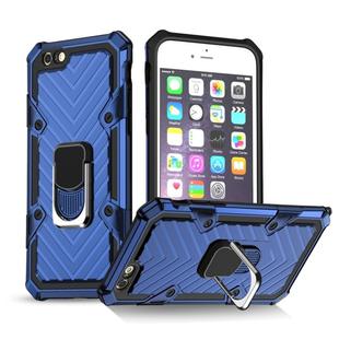 For iPhone 6 / 6s Cool Armor PC+TPU Shockproof Case with 360 Degree Rotation Ring Holder(Blue)