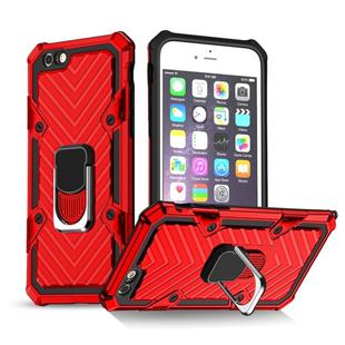 For iPhone 6s Plus / 6 Plus Cool Armor PC+TPU Shockproof Case with 360 Degree Rotation Ring Holder(Red)