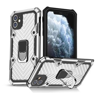 For iPhone 11 Cool Armor PC+TPU Shockproof Case with 360 Degree Rotation Ring Holder(Silver)