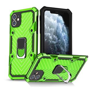 For iPhone 11 Cool Armor PC+TPU Shockproof Case with 360 Degree Rotation Ring Holder(Green)