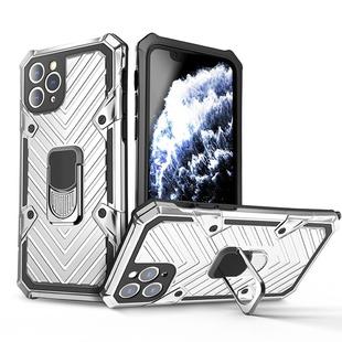 For iPhone 11 Pro Cool Armor PC+TPU Shockproof Case with 360 Degree Rotation Ring Holder(Silver)