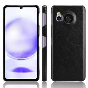 For Sharp Aquos Sense8 Litchi Texture Back Cover Phone Case(Black)