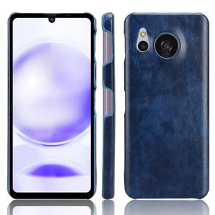 For Sharp Aquos Sense8 Litchi Texture Back Cover Phone Case(Blue)