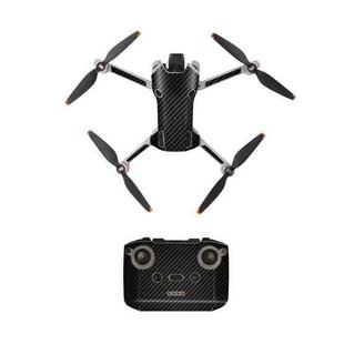 For DJI Mini 4 Pro / RC-N2 Drone Body Remote Control Protective Sticker(Carbon Black)