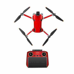 For DJI Mini 4 Pro / RC 2 Drone Body Remote Control Protective Sticker(Aurora Red)