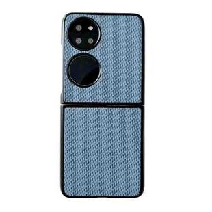 For Huawei P50 Pocket Weave Texture PC Phone Case(Blue)
