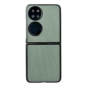 For Huawei P50 Pocket Weave Texture PC Phone Case(Green)