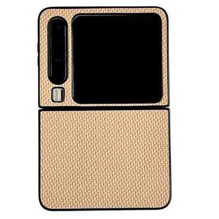 For Huawei Pura X Weave Texture PC Phone Case(Gold)