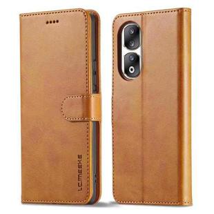 For Honor 90 Pro LC.IMEEKE Calf Texture Leather Phone Case(Brown)