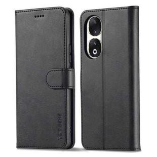 For Honor 90 LC.IMEEKE Calf Texture Leather Phone Case(Black)