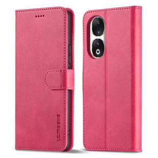 For Honor 90 LC.IMEEKE Calf Texture Leather Phone Case(Red)