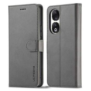 For Honor 90 LC.IMEEKE Calf Texture Leather Phone Case(Grey)