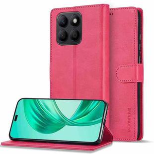 For Honor X8b LC.IMEEKE Calf Texture Leather Phone Case(Red)