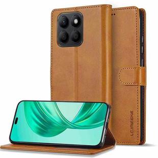 For Honor X8b LC.IMEEKE Calf Texture Leather Phone Case(Brown)