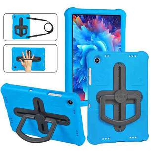 For Samsung Galaxy Tab A9+ Shield 360 Rotation Handle EVA Shockproof PC Tablet Case(Blue Black)