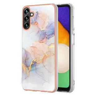 For Samsung Galaxy A35 5G Electroplating IMD TPU Phone Case(White Marble)