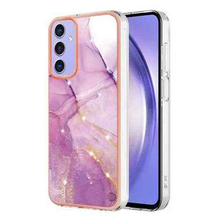 For Samsung Galaxy A15 5G Electroplating Marble Dual-side IMD Phone Case(Purple 001)