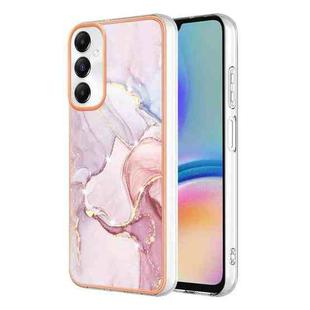 For Samsung Galaxy A05s Electroplating Marble Dual-side IMD Phone Case(Rose Gold 005)