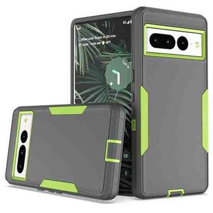 For Google Pixel 7 Pro 2 in 1 Magnetic PC + TPU Phone Case(Gray+Fluorescent Green)