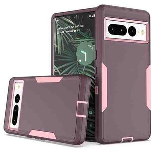 For Google Pixel 7 Pro 2 in 1 Magnetic PC + TPU Phone Case(Purple Red+Pink)