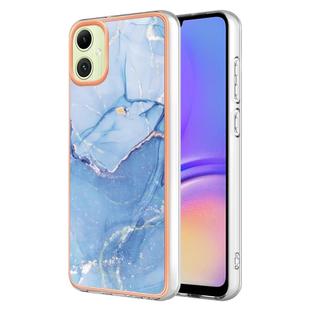 For Samsung Galaxy A05 Electroplating Marble Dual-side IMD Phone Case(Blue 018)