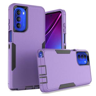 For Motorola Moto G Stylus 5G 2022 2 in 1 Magnetic PC + TPU Phone Case(Purple+Black)