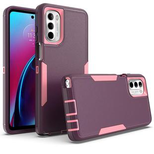 For Motorola Moto G Stylus 2022 4G 2 in 1 Magnetic PC + TPU Phone Case(Purple Red+Pink)