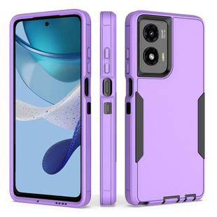 For Motorola Moto G Stylus 5G 2024 2 in 1 Magnetic PC + TPU Phone Case(Purple+Black)