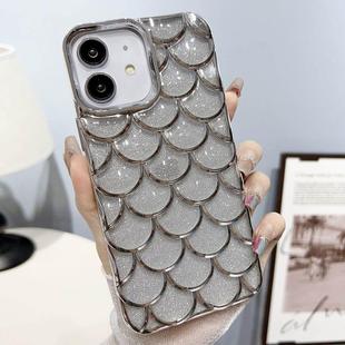 For iPhone 11 Mermaid Scale Electroplated Glitter Paper Phone Case(Grey)