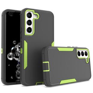 For Samsung Galaxy S22 5G 2 in 1 Magnetic PC + TPU Phone Case(Gray+Fluorescent Green)