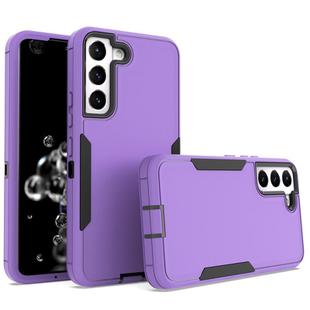 For Samsung Galaxy S22 5G Magnetic 2 in 1 PC Hybrid TPU Phone Case(Purple+Black)