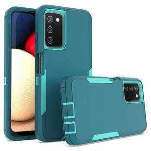 For Samsung Galaxy A03s 2 in 1 Magnetic PC + TPU Phone Case(Blue+Blue Green)