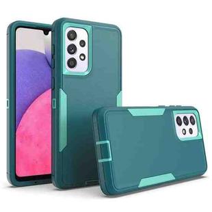 For Samsung Galaxy A33 5G Magnetic 2 in 1 PC Hybrid TPU Phone Case(Blue+Blue Green)