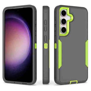 For Samsung Galaxy S24 5G 2 in 1 Magnetic PC + TPU Phone Case(Gray+Fluorescent Green)