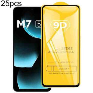 For Xiaomi Poco M7 5G 25pcs 9D Full Glue Screen Tempered Glass Film