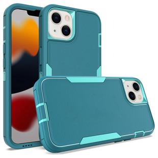 For iPhone 13 2 in 1 Magnetic PC + TPU Phone Case(Blue+Blue Green)