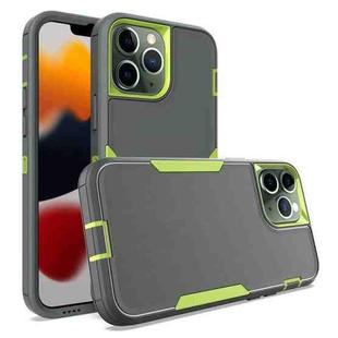 For iPhone 13 Pro Max 2 in 1 Magnetic PC + TPU Phone Case(Gray+Fluorescent Green)