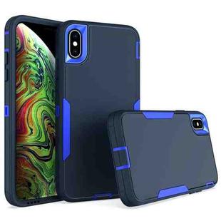 For iPhone XS Max 2 in 1 Magnetic PC + TPU Phone Case(Royal Blue+Dark Blue)