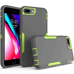 For iPhone 6 Plus / 7 Plus / 8 Plus 2 in 1 Magnetic PC + TPU Phone Case(Gray+Fluorescent Green)