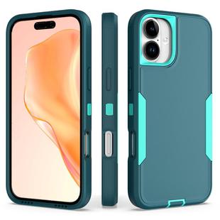 For iPhone 16 Plus 2 in 1 Magnetic PC + TPU Phone Case(Blue+Blue Green)