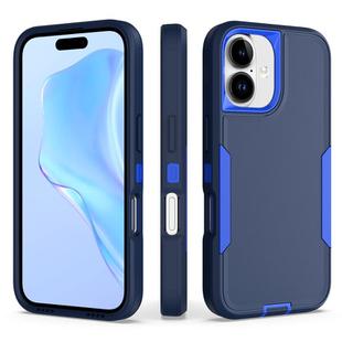 For iPhone 16 2 in 1 Magnetic PC + TPU Phone Case(Royal Blue+Dark Blue)