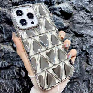 For iPhone 12 Pro Little Love Electroplated Phone Case(Silver)
